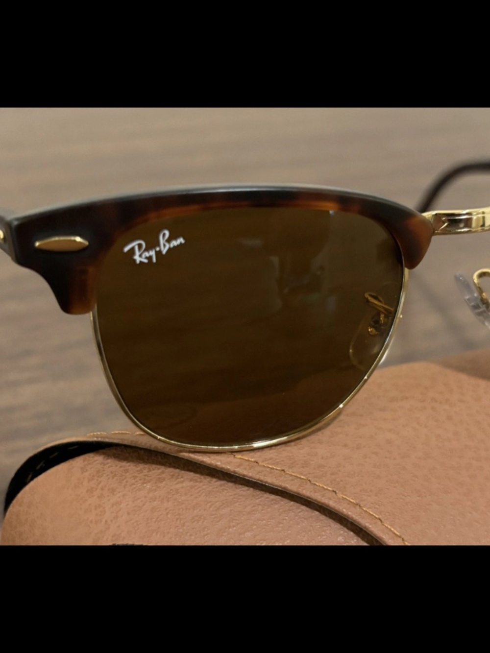 Custom Ray Ban 3016 Matte Havana Clubmaster - Picture 3 of 7